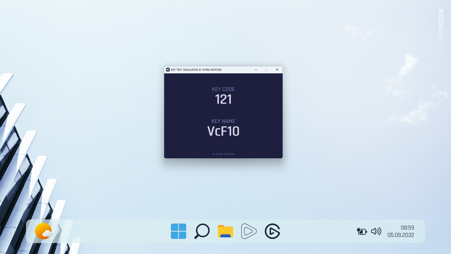 KEY TEST SIMULATOR INTERFACE | VIVRE-MOTION