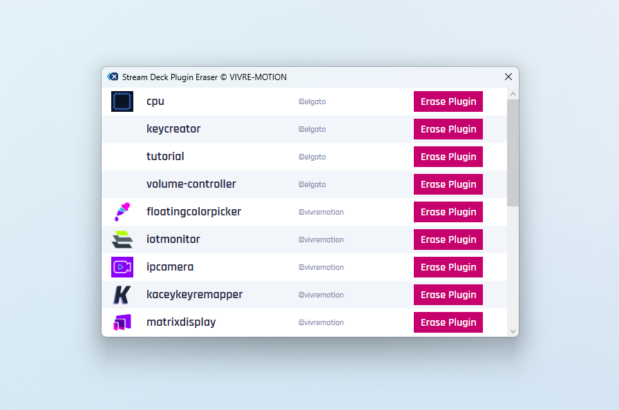 PLUGIN ERASER GUI | VIVRE-MOTION