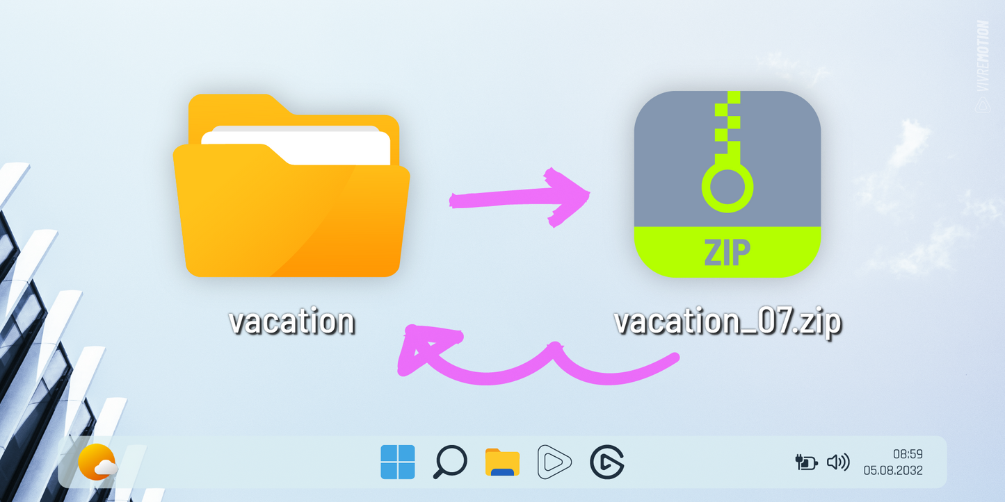 ZIP-MANAGER STREAM DECK PLUGIN COVER | VIVRE-MOTION