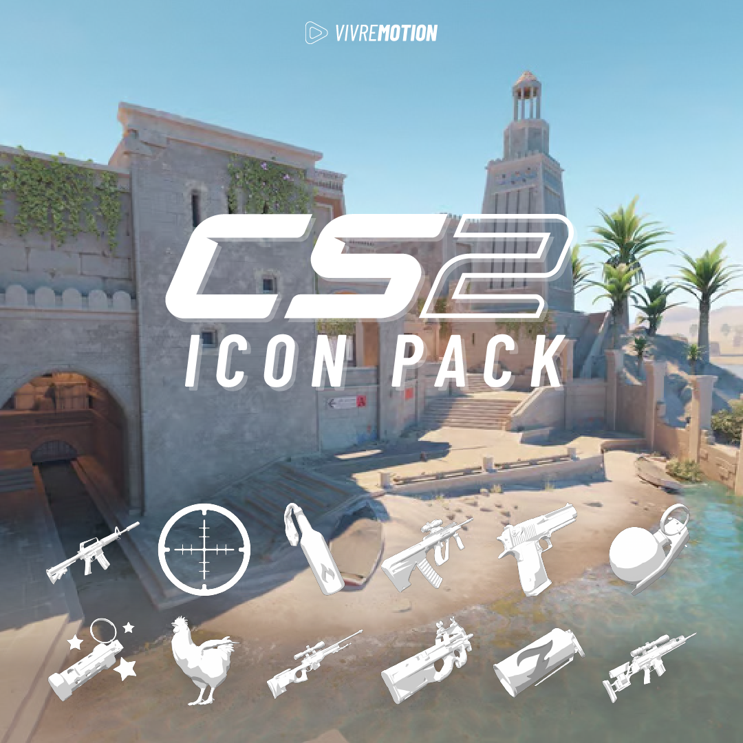 CS2 Counter Strike 2 Weapon Pack - RGB PNG Shortcut Icons | STREAM DECK | LOUPEDECK | TOUCH-PORTAL | RAZER | VIVRE-MOTION