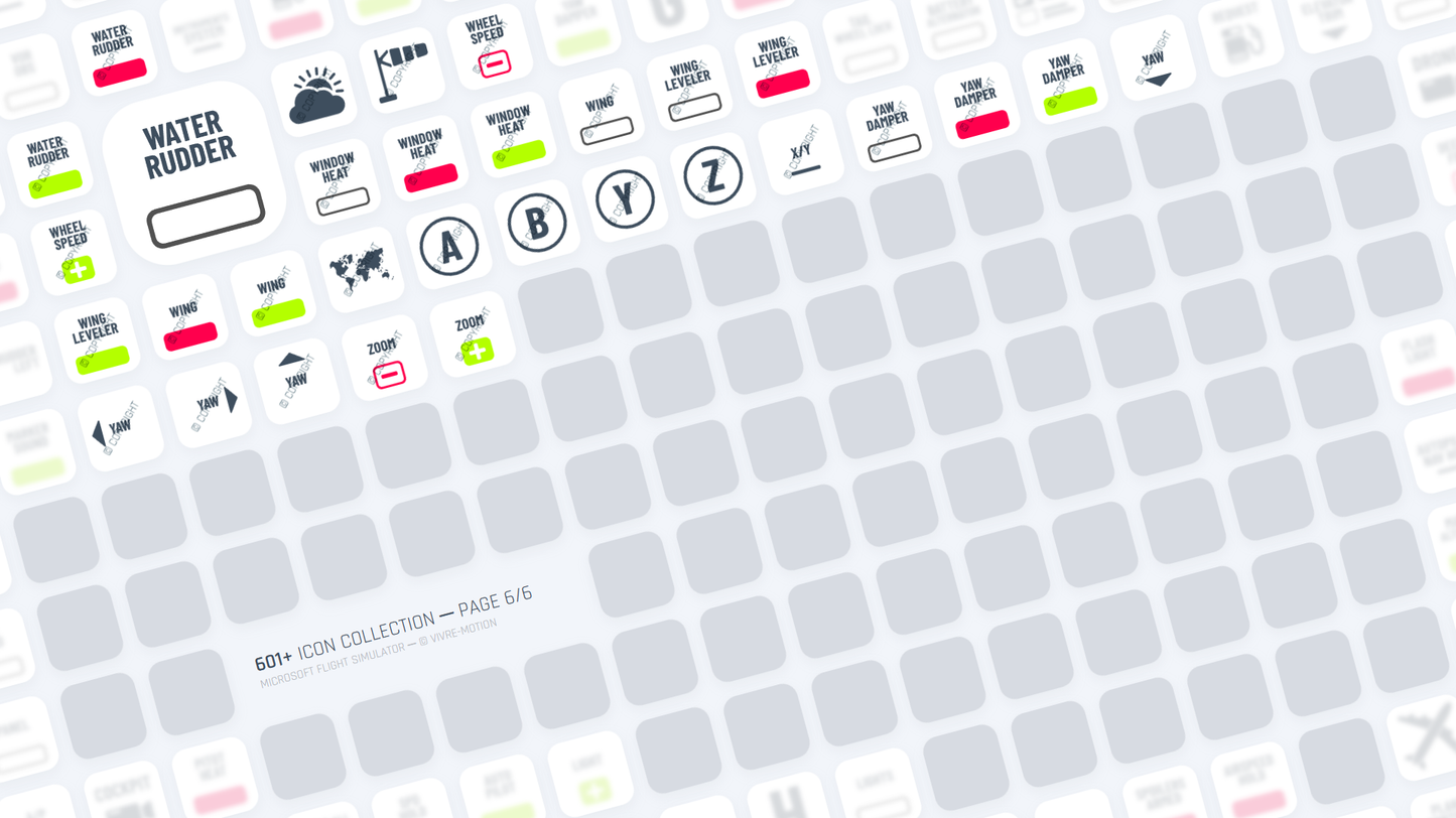 MICROSOFT FLIGHT SIMULATOR ─ RGB HOTKEY STREAM DECK ICONS ─ VIVRE-MOTION