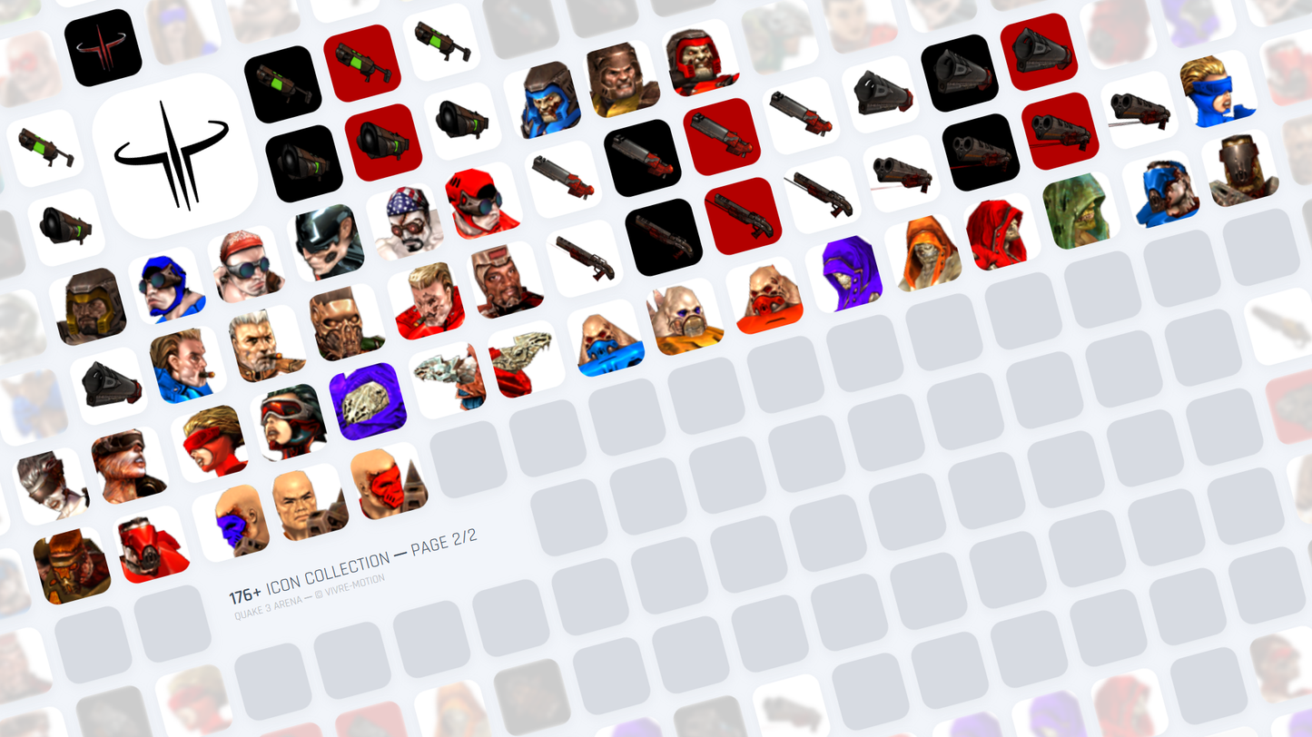 QUAKE 3 ARENA ─ RGB HOTKEY STREAM DECK ICONS ─ VIVRE-MOTION