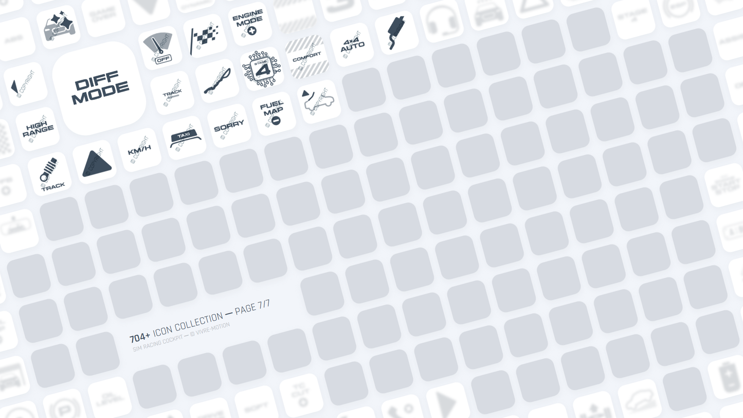 SIM RACING COCKPIT ─ RGB HOTKEY STREAM DECK ICONS ─ VIVRE-MOTION