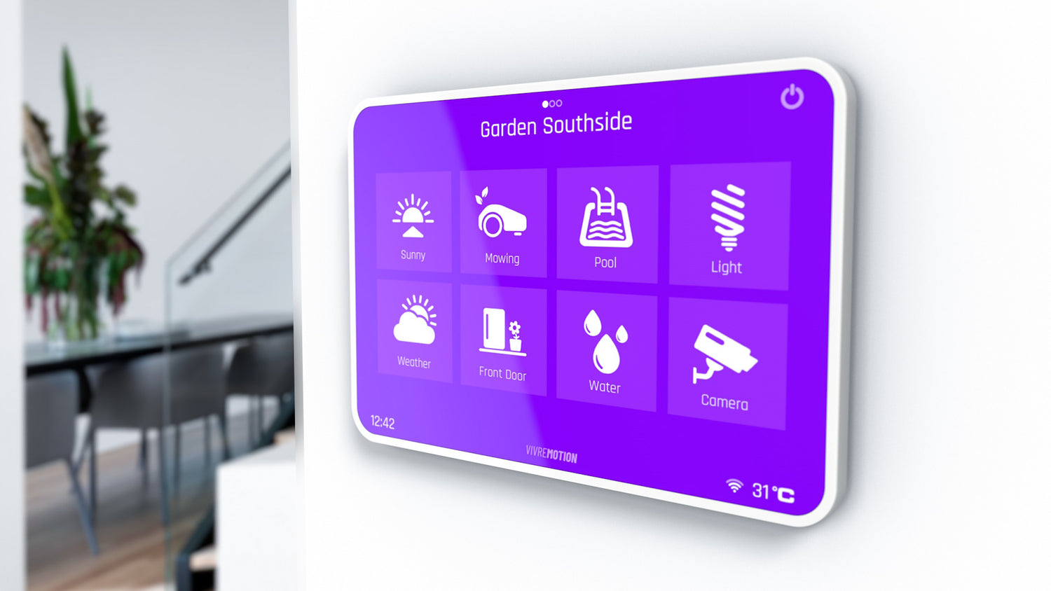 SMART HOME ICONS WALL PANEL WAND DISPLAY VIVRE MOTION