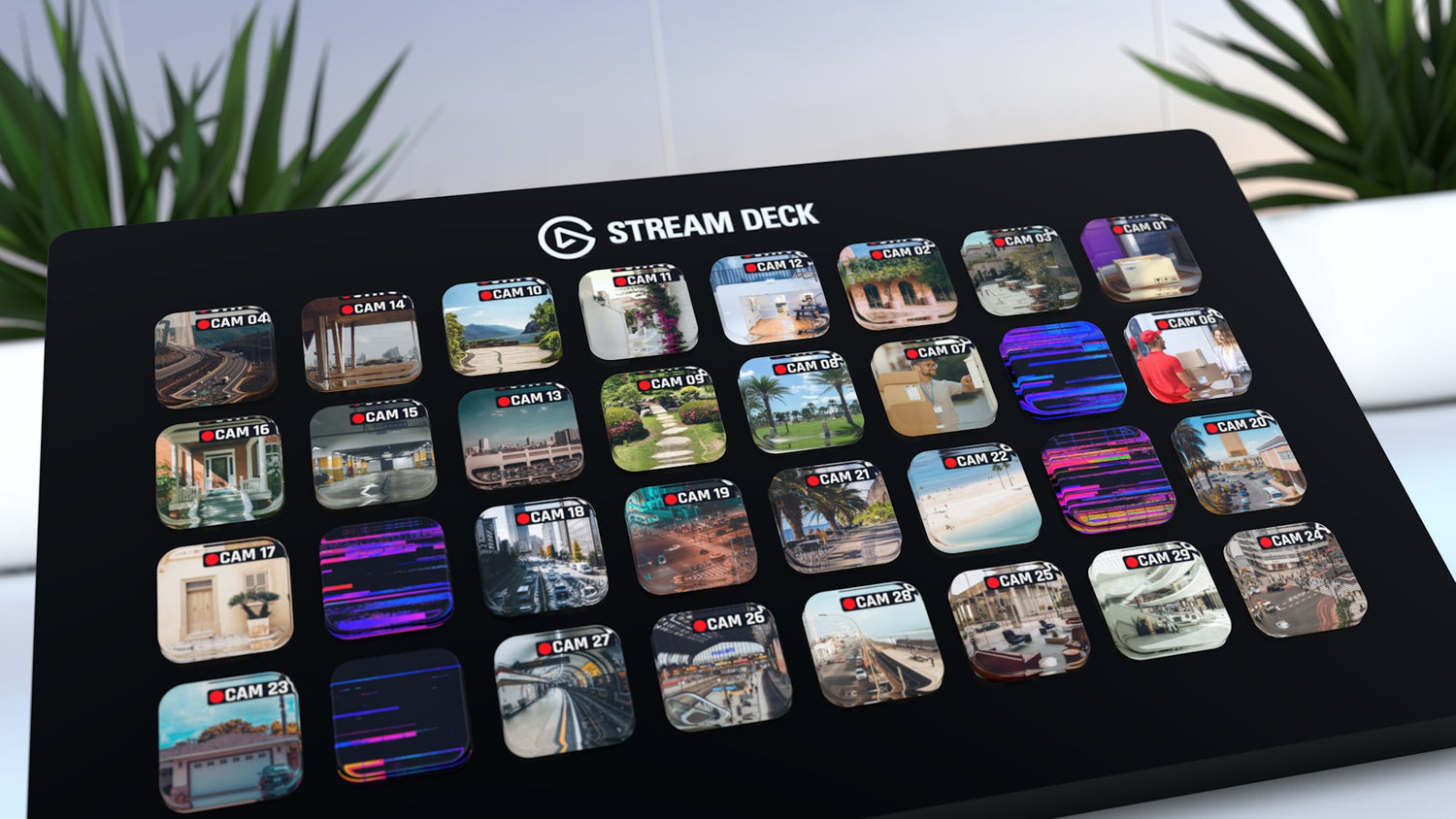 STREAM DECK XL 32 CAMERA MATRIX RTSP HTTP IP CAMERA BUTTON APP VIVRE-MOTION