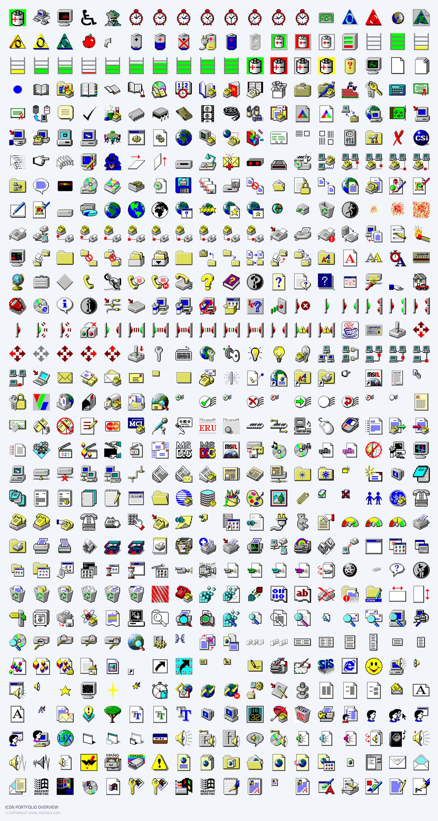 WINDOWS 95 - FREE RGB PNG Shortcut Icons | STREAM DECK Icons| VIVRE-MOTION