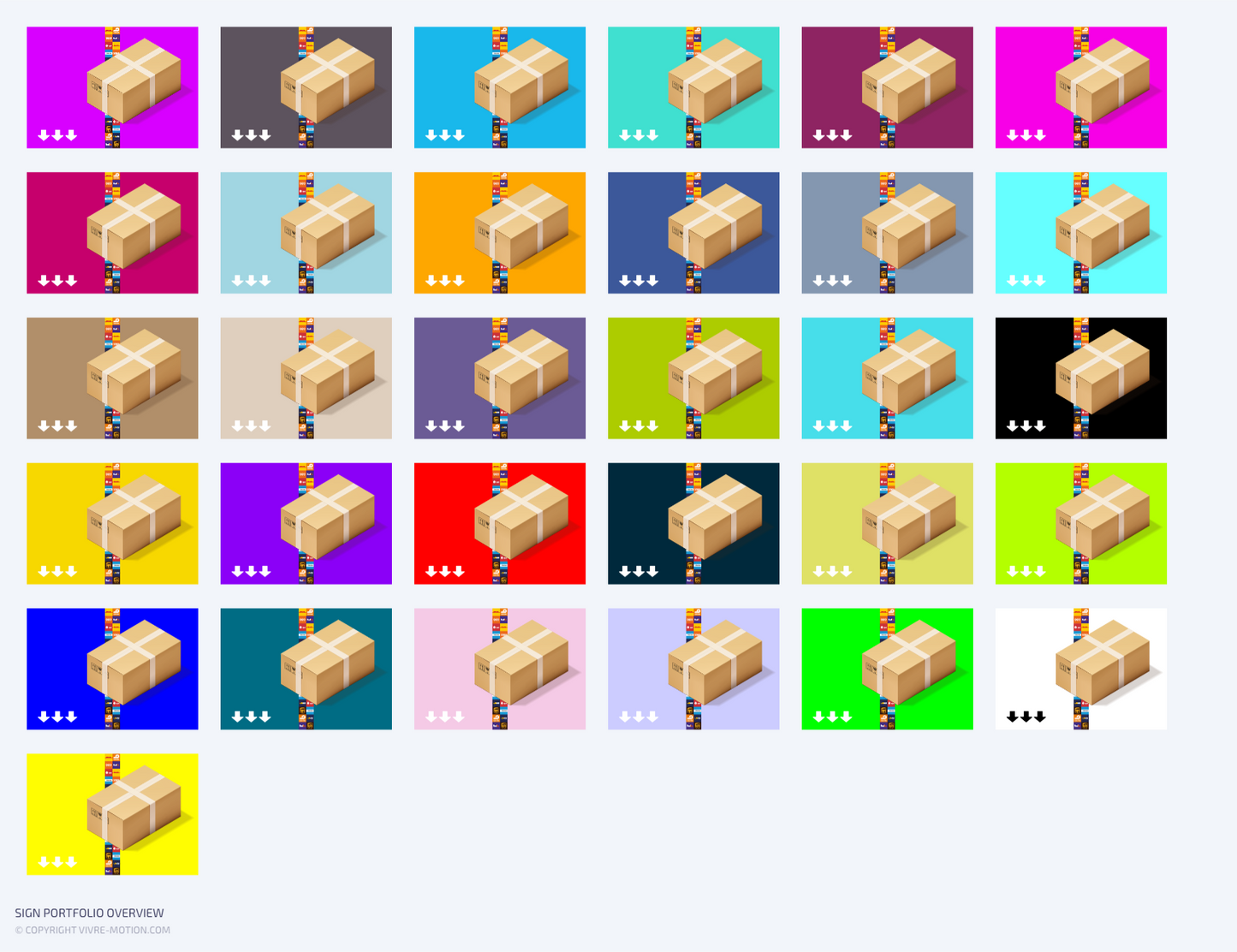 PACKAGE PLACE HERE SIGN PAKET SCHILD - A4 PDF | STREAM DECK ICONS | VIVRE-MOTION