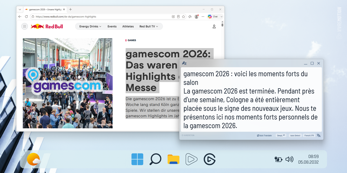 AUTO TRANSLATE SMART WINDOW FRENCH | STREAM DECK PLUGIN | VIVRE-MOTION