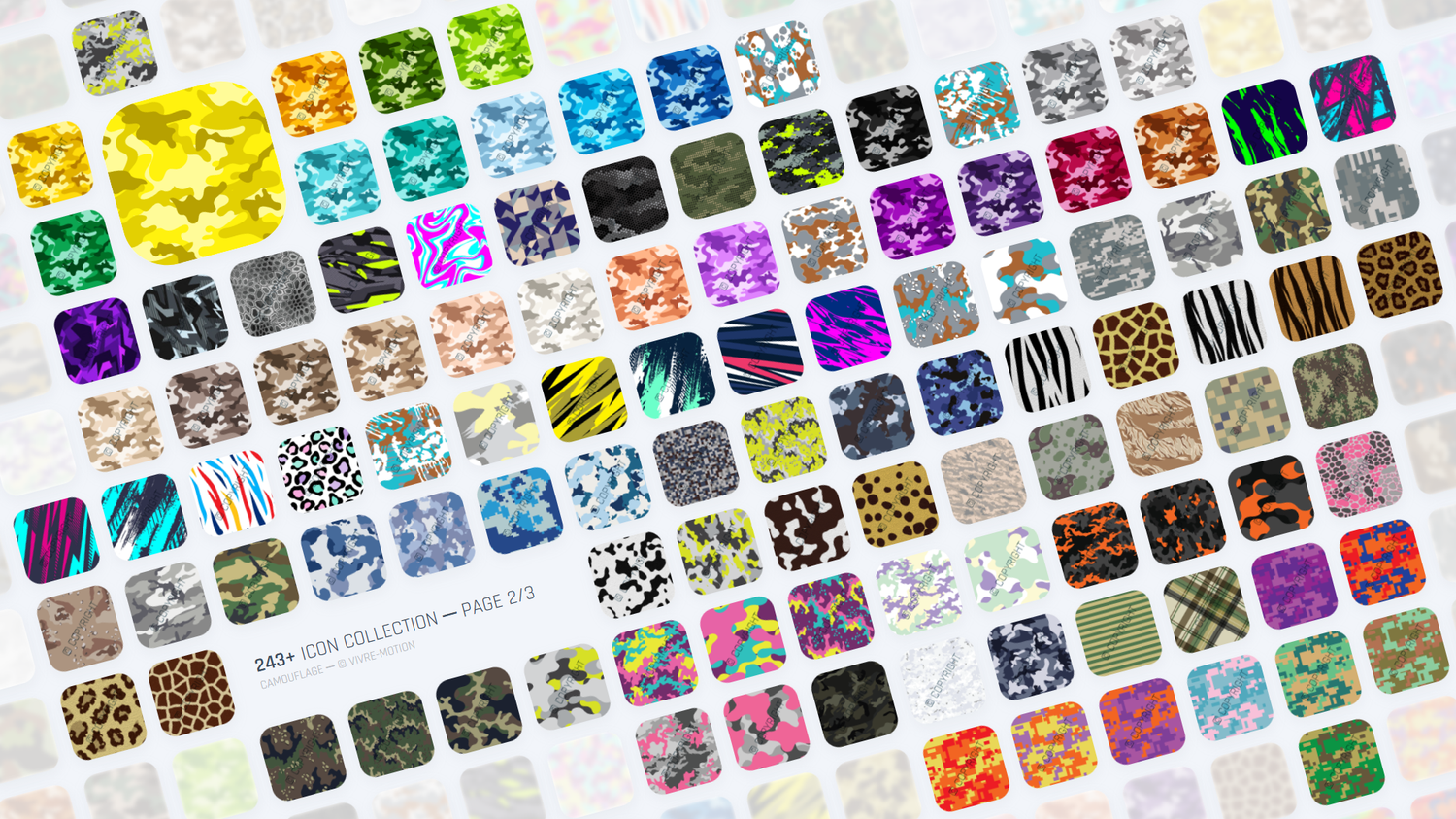 CAMOUFLAGE ─ RGB HOTKEY STREAM DECK ICONS ─ VIVRE-MOTION