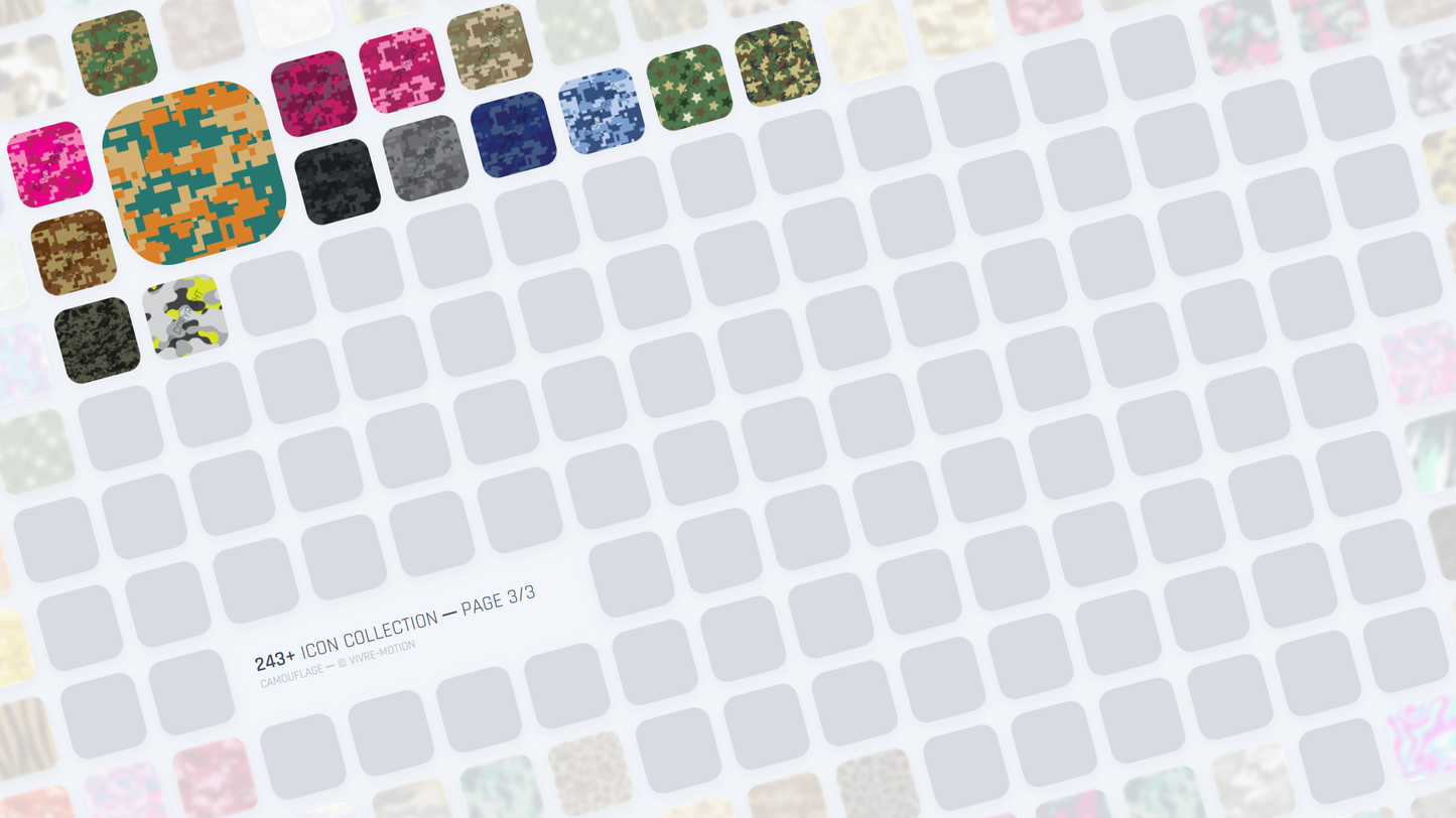 CAMOUFLAGE ─ RGB HOTKEY STREAM DECK ICONS ─ VIVRE-MOTION