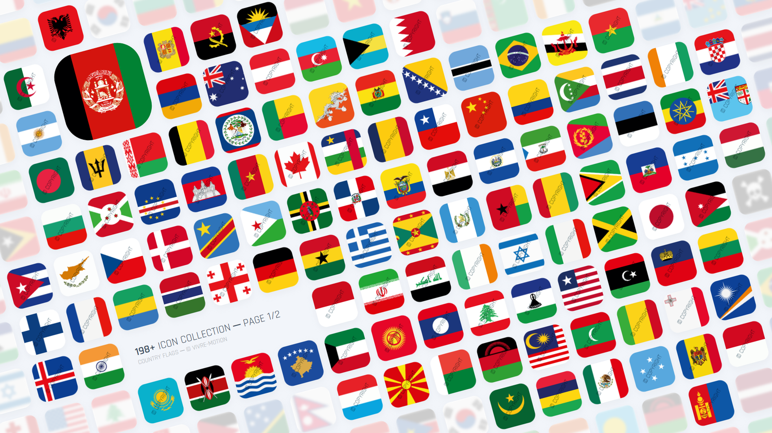 COUNTRY FLAGS ─ RGB HOTKEY STREAM DECK ICONS ─ VIVRE-MOTION