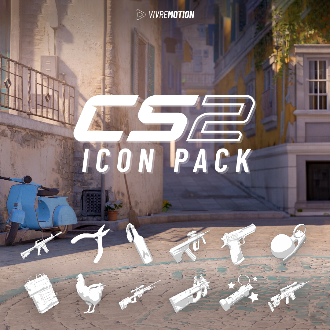 CS2 Counter Strike 2 Weapon Pack - RGB PNG Shortcut Icons | STREAM DECK | LOUPEDECK | TOUCH-PORTAL | RAZER | VIVRE-MOTION