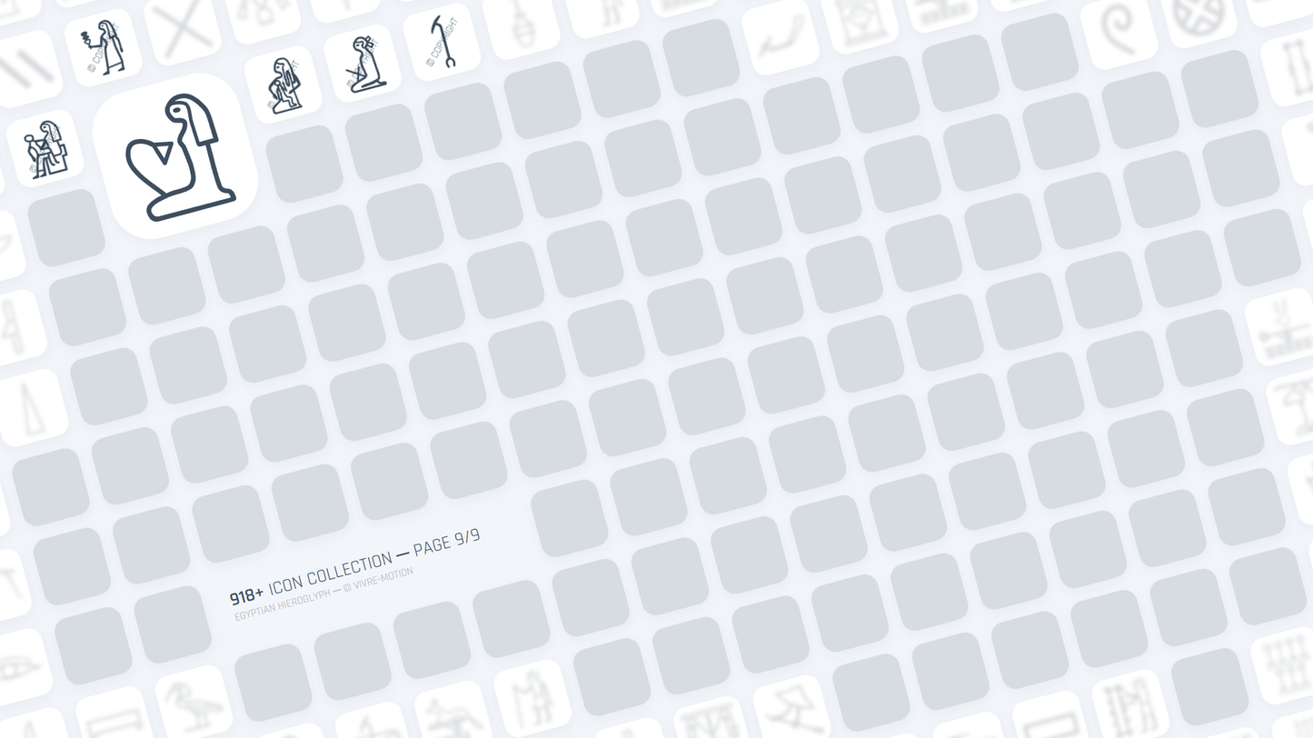 EGYPTIAN HIEROGLYPH ─ RGB HOTKEY STREAM DECK ICONS ─ VIVRE-MOTION