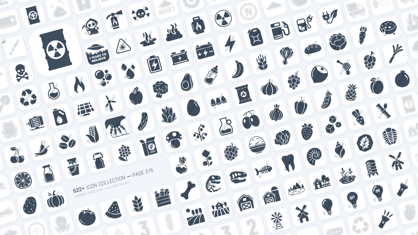 FARMING SIMULATOR ─ RGB HOTKEY STREAM DECK ICONS ─ VIVRE-MOTION