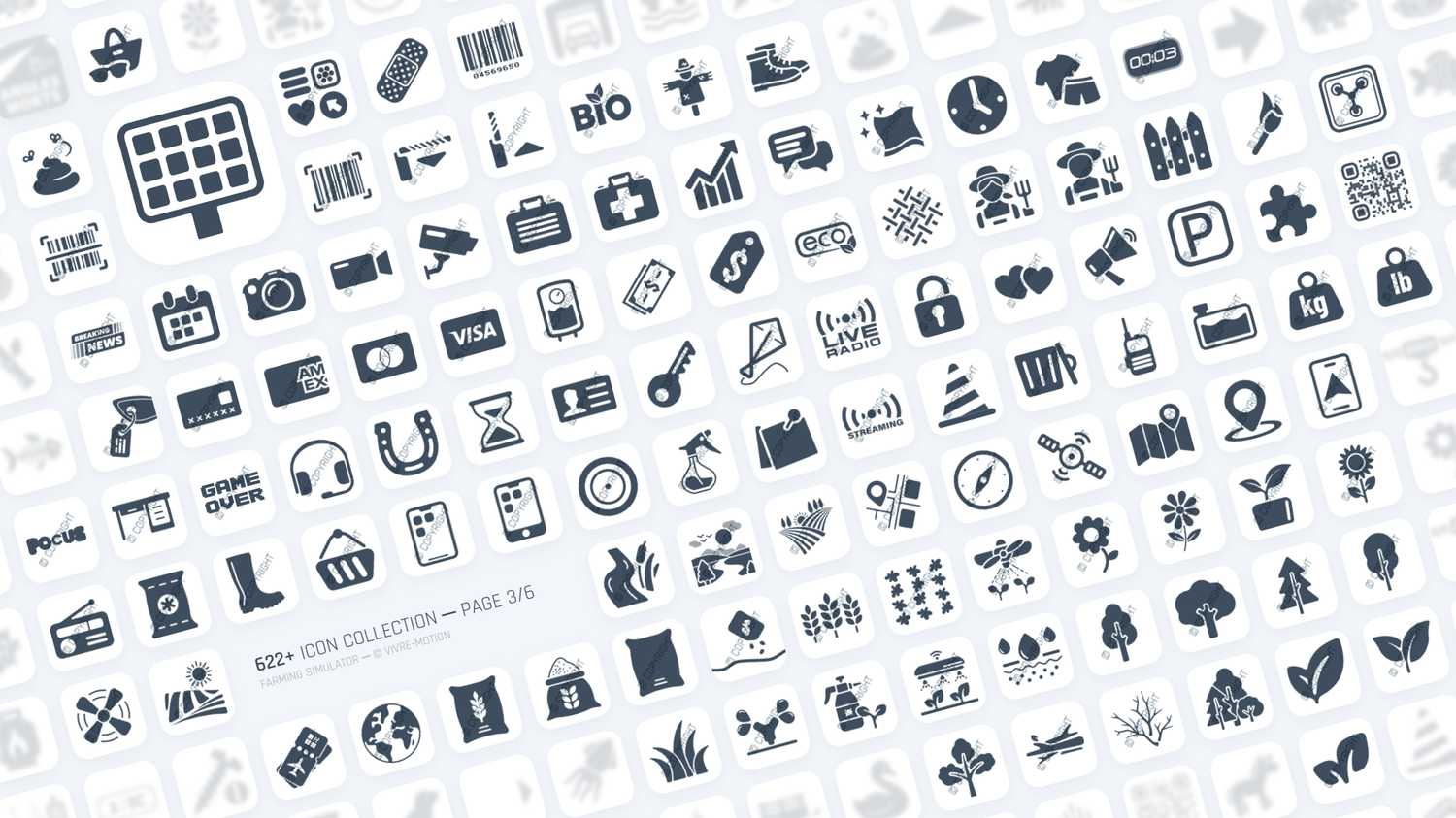 FARMING SIMULATOR ─ RGB HOTKEY STREAM DECK ICONS ─ VIVRE-MOTION