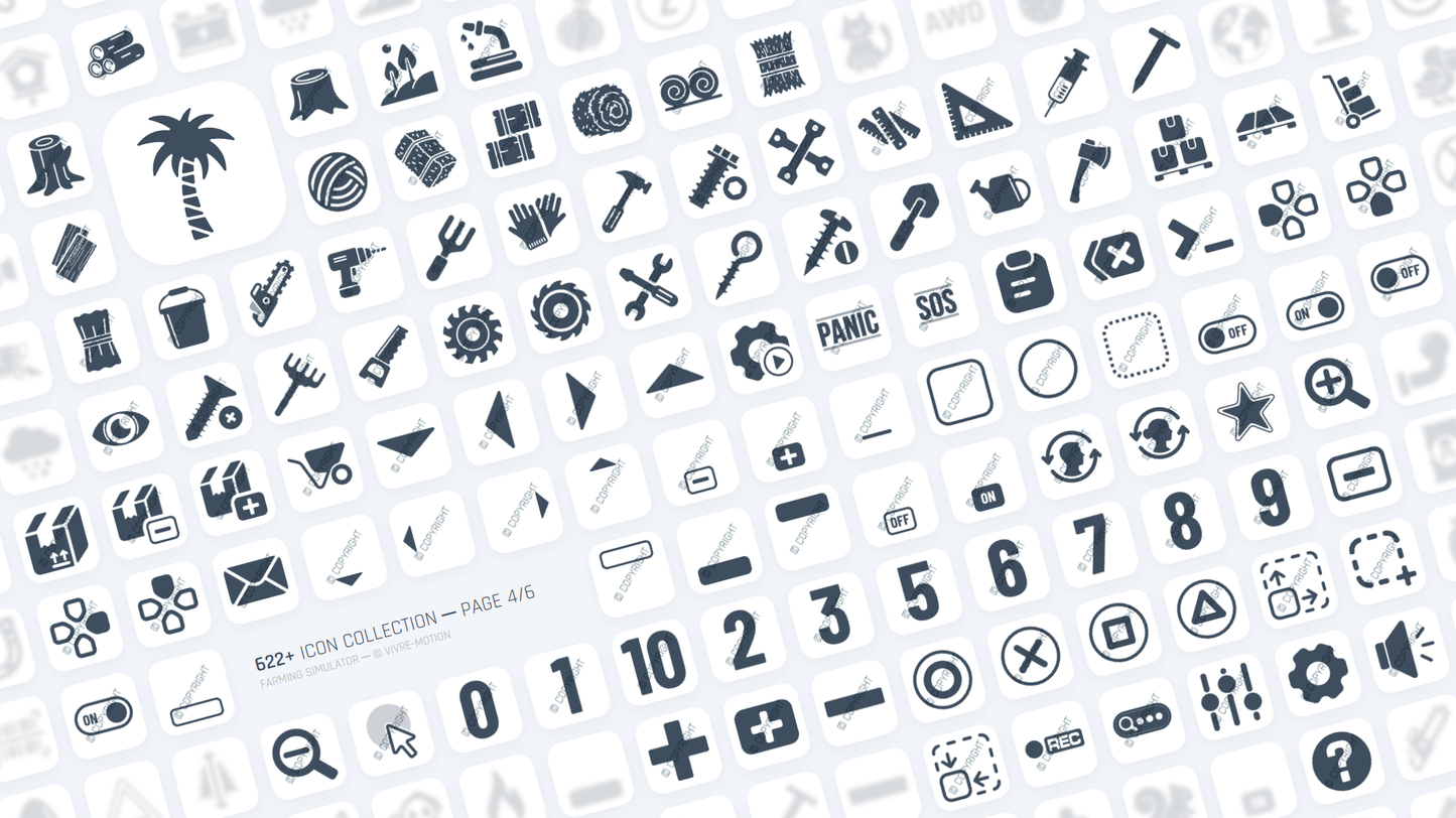 FARMING SIMULATOR ─ RGB HOTKEY STREAM DECK ICONS ─ VIVRE-MOTION