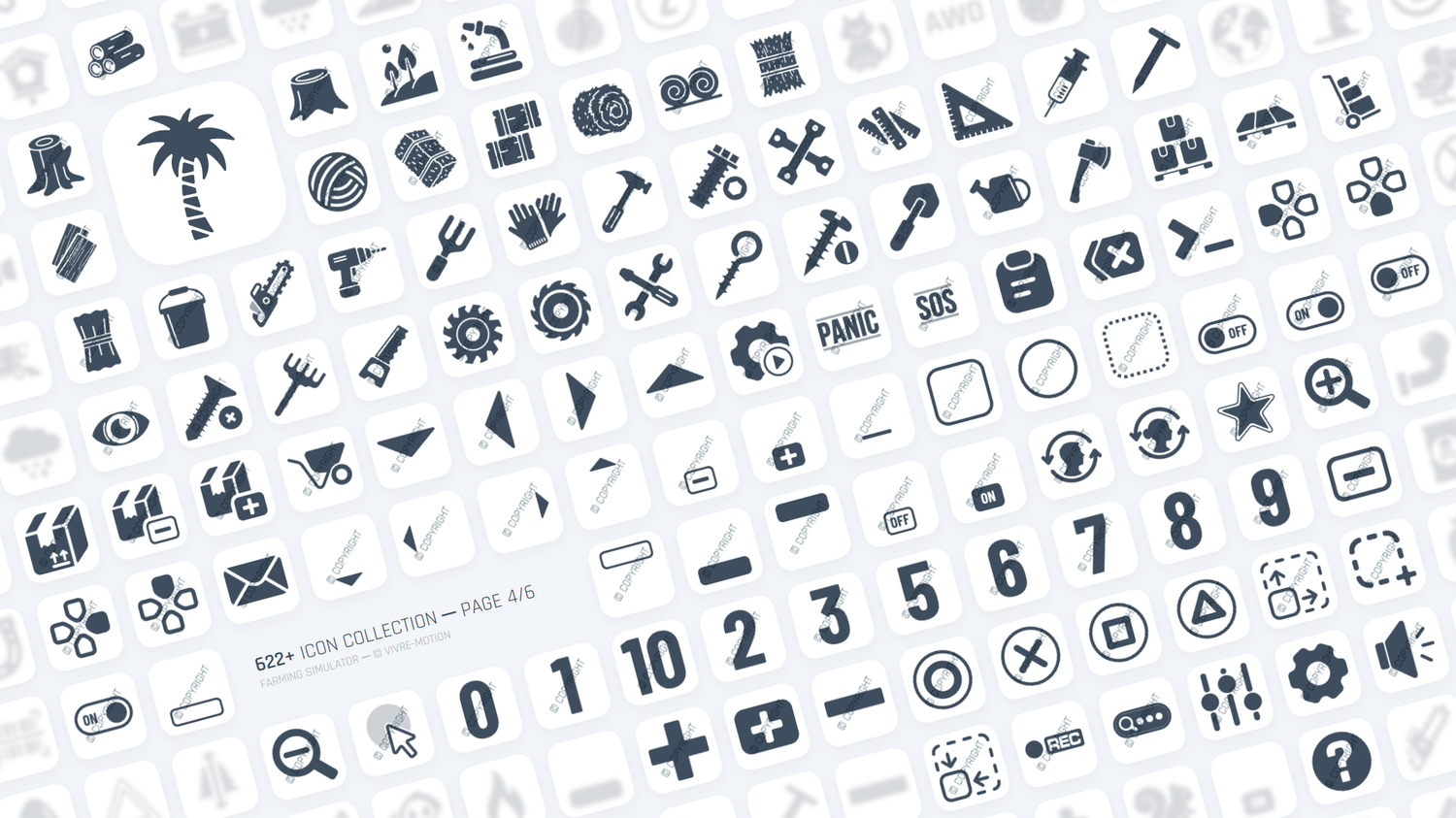 FARMING SIMULATOR ─ RGB HOTKEY STREAM DECK ICONS ─ VIVRE-MOTION