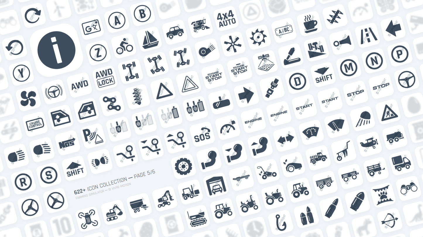 FARMING SIMULATOR ─ RGB HOTKEY STREAM DECK ICONS ─ VIVRE-MOTION