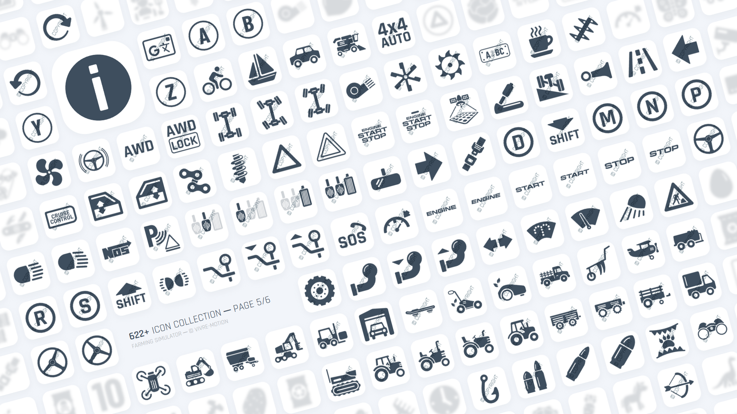 FARMING SIMULATOR ─ RGB HOTKEY STREAM DECK ICONS ─ VIVRE-MOTION