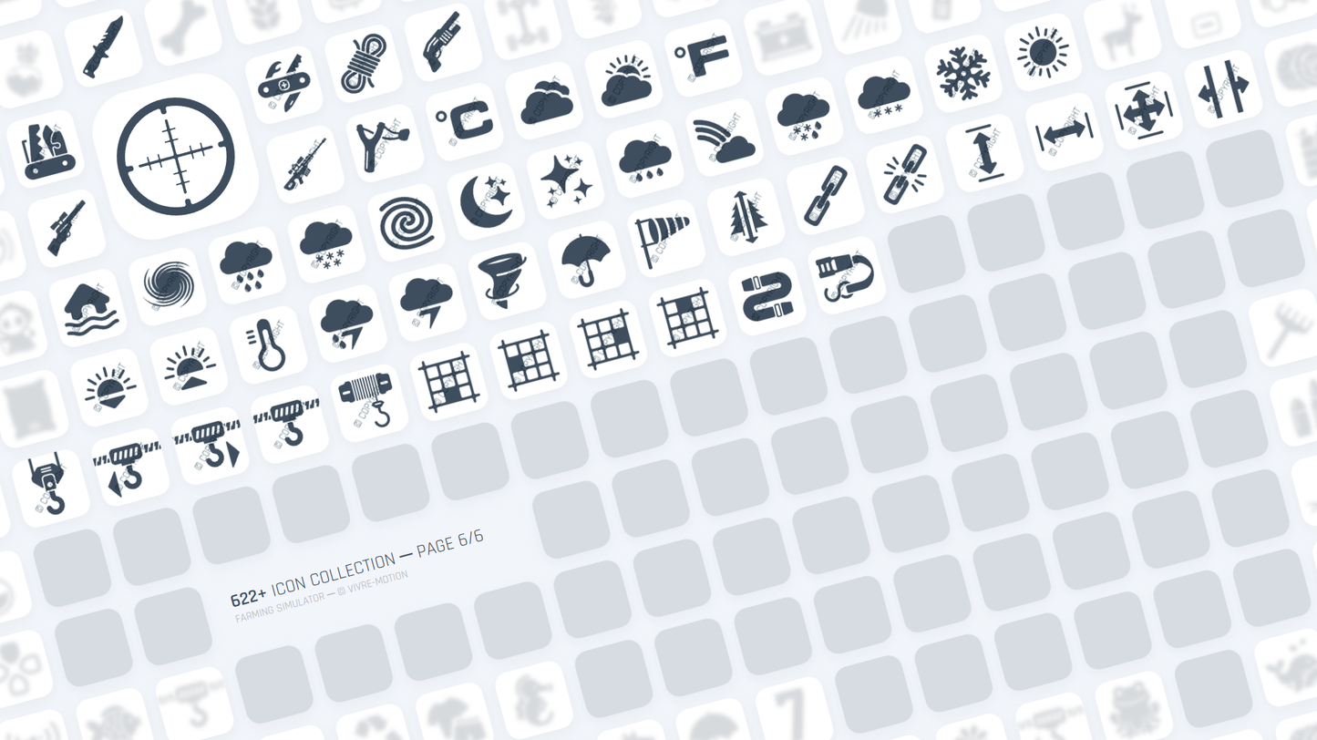 FARMING SIMULATOR ─ RGB HOTKEY STREAM DECK ICONS ─ VIVRE-MOTION