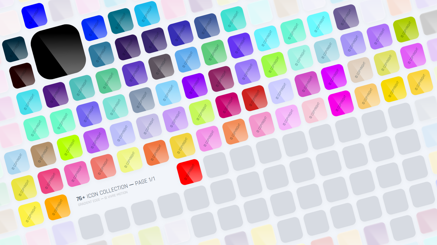 GRADIENT EDGE ─ RGB HOTKEY STREAM DECK ICONS ─ VIVRE-MOTION