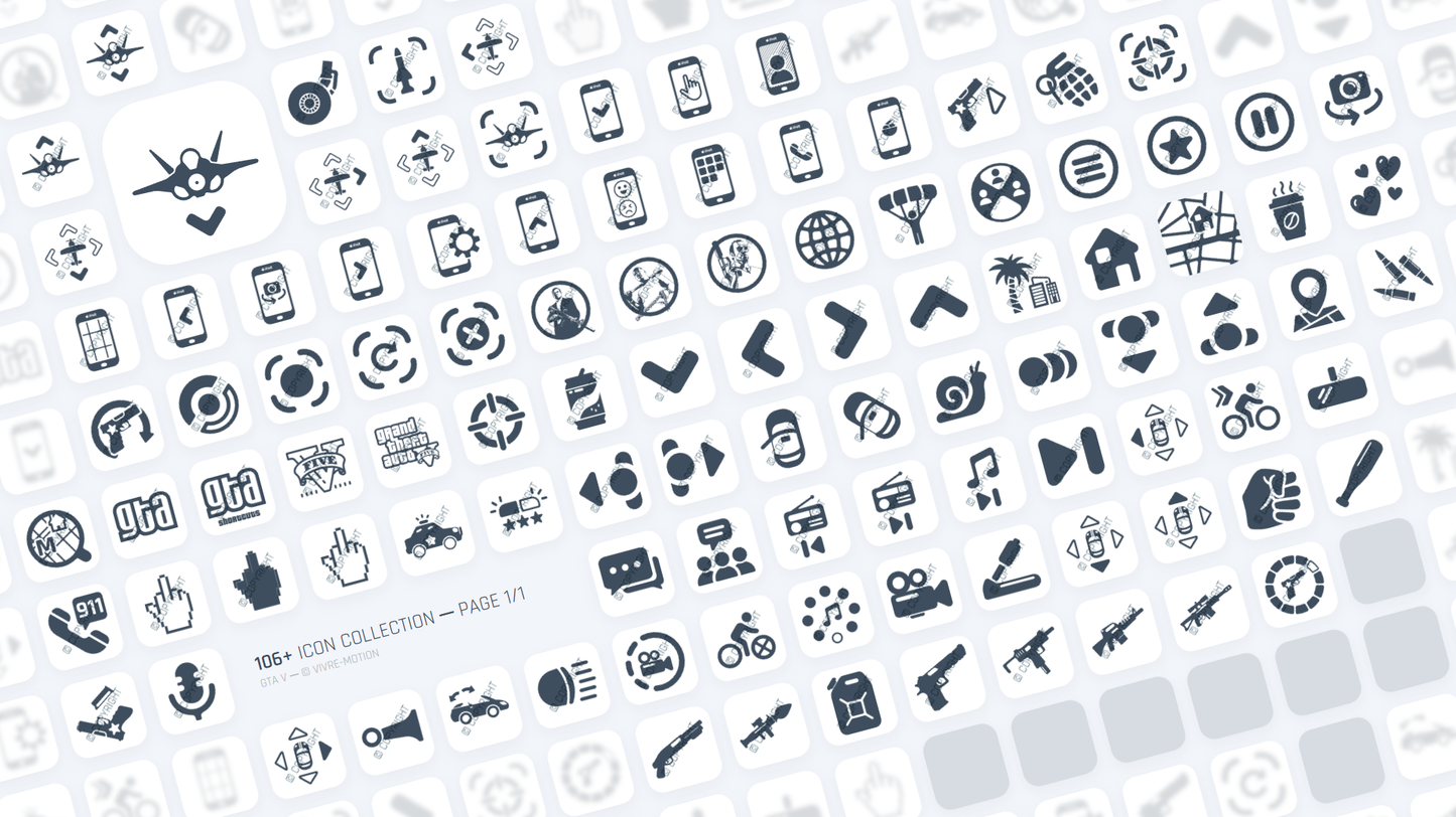 GTA V ─ RGB HOTKEY STREAM DECK ICONS ─ VIVRE-MOTION