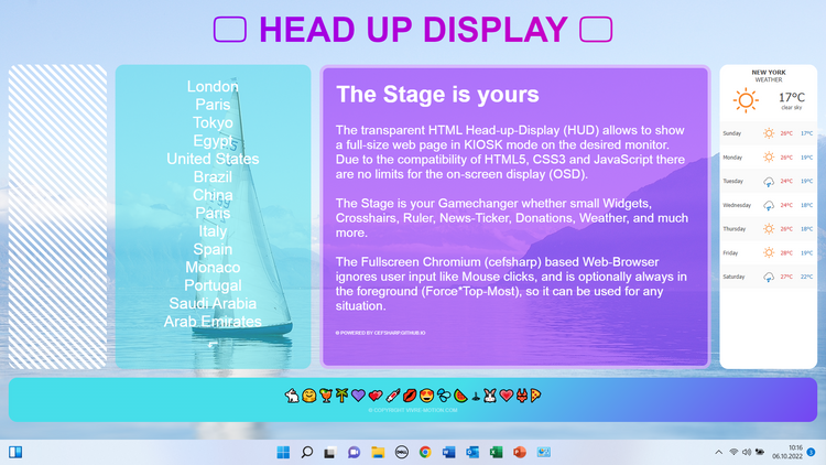 HTML HEAD-UP-DISPLAY | WINDOWS | STREAM DECK PLUGIN