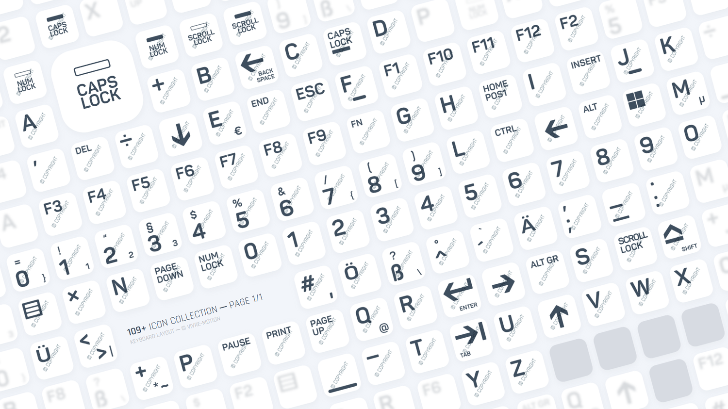 KEYBOARD LAYOUT ─ RGB HOTKEY STREAM DECK ICONS ─ VIVRE-MOTION