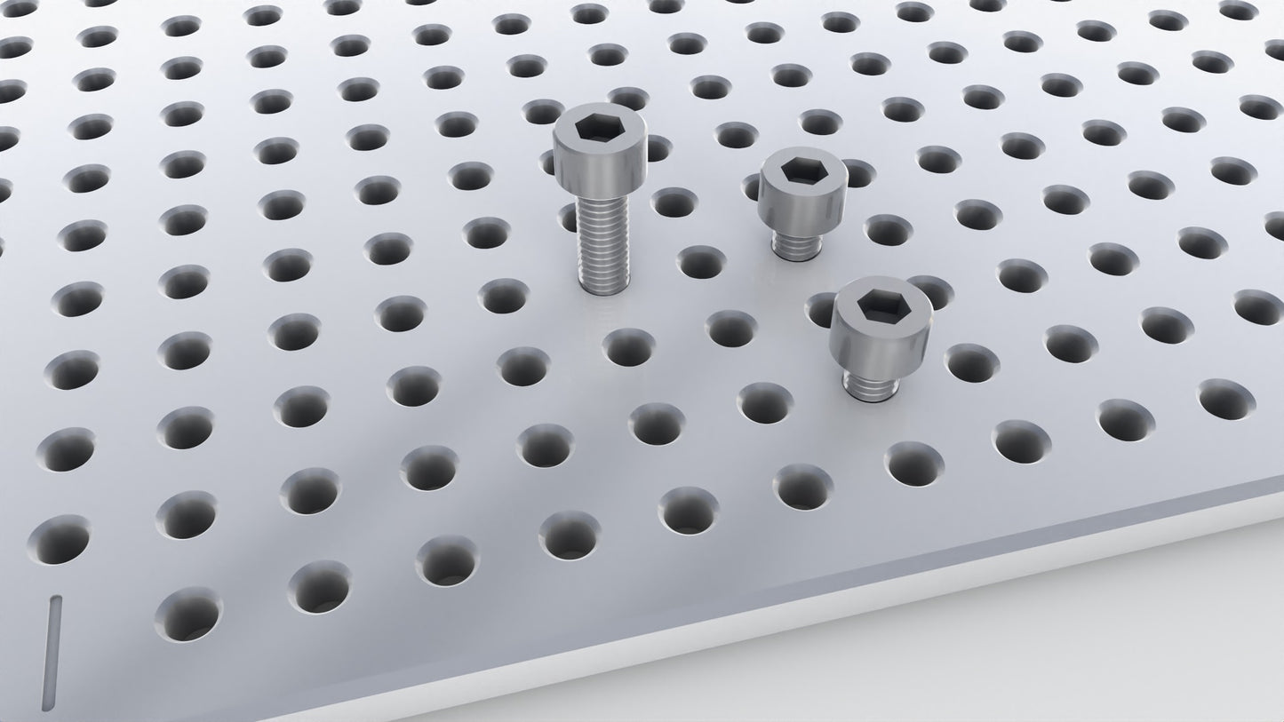 LASER + CNC MATRIX FIXTURE PLATE ─ M5 Screw Variant