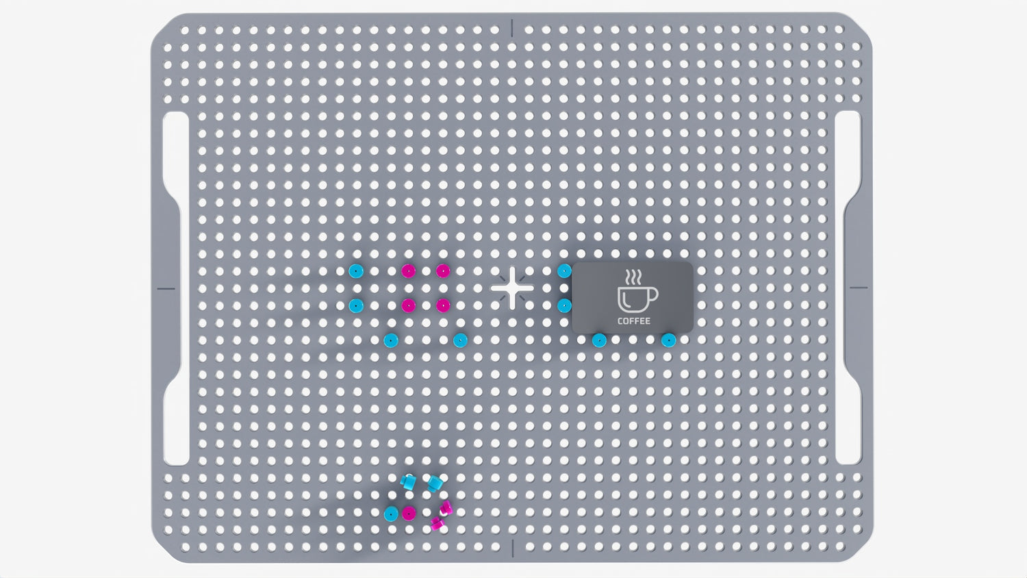 LASER + CNC MATRIX FIXTURE PLATE ─ Top Down Full View
