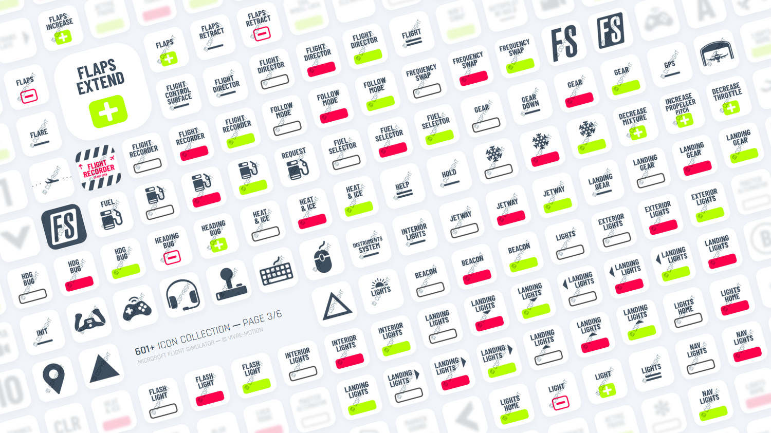 MICROSOFT FLIGHT SIMULATOR ─ RGB HOTKEY STREAM DECK ICONS ─ VIVRE-MOTION