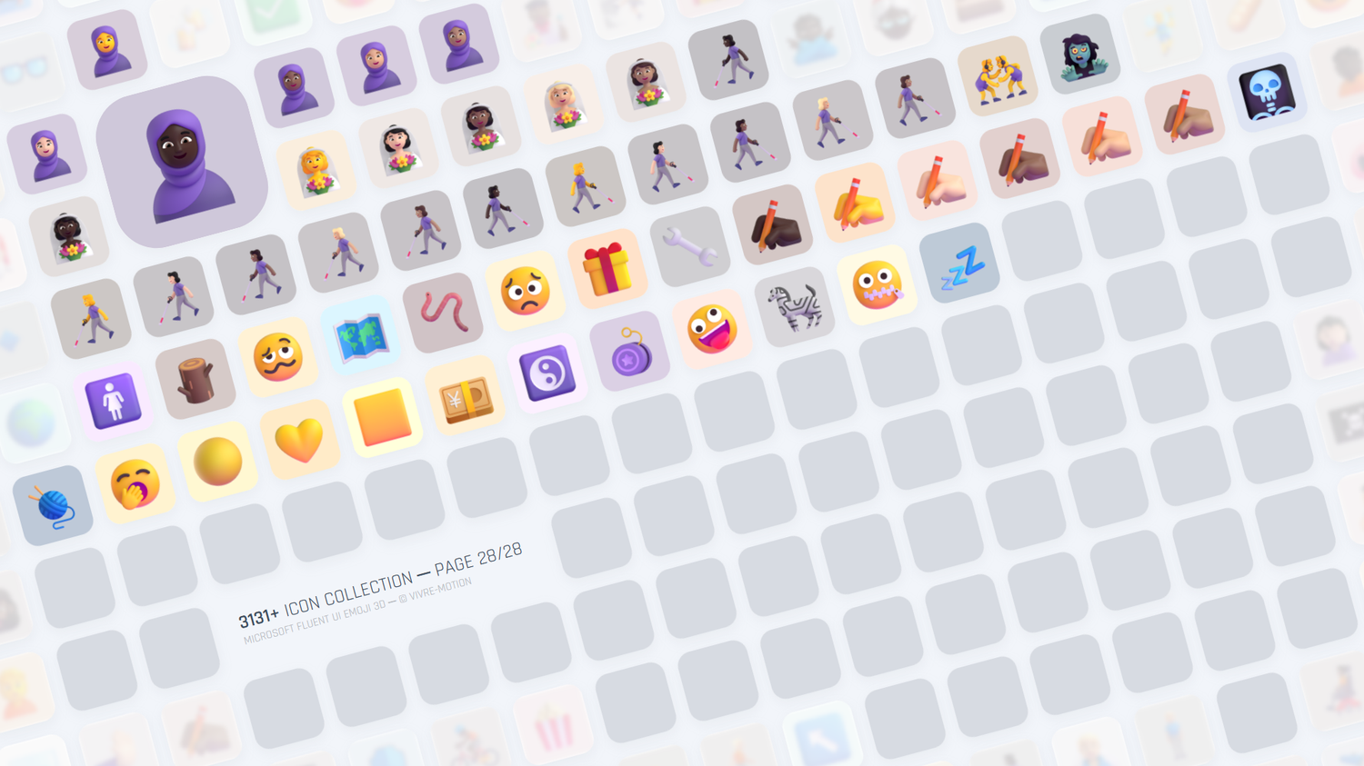 MICROSOFT FLUENT UI EMOJI 3D ─ RGB HOTKEY STREAM DECK ICONS ─ VIVRE-MOTION