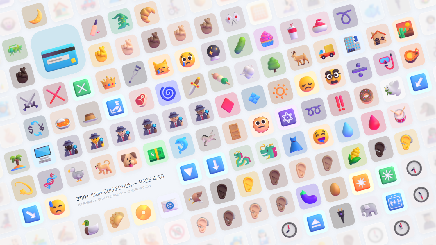 MICROSOFT FLUENT UI EMOJI 3D ─ RGB HOTKEY STREAM DECK ICONS ─ VIVRE-MOTION