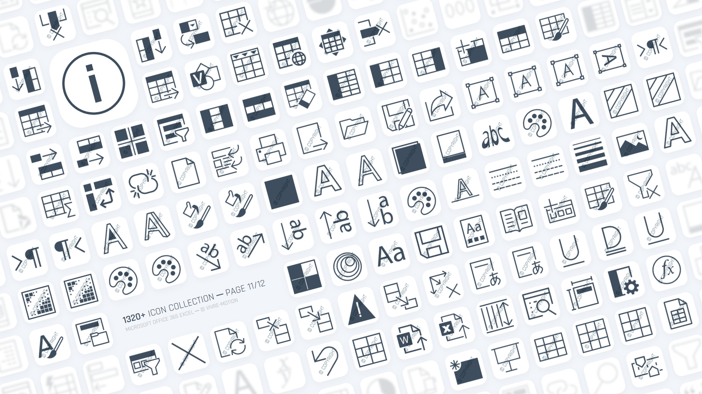 EXCEL 365 OFFICE ─ Stream Deck Icons ─ RGB Hotkeys