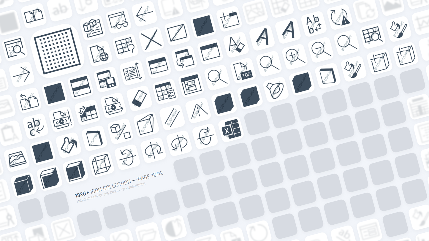 EXCEL 365 OFFICE ─ Stream Deck Icons ─ RGB Hotkeys