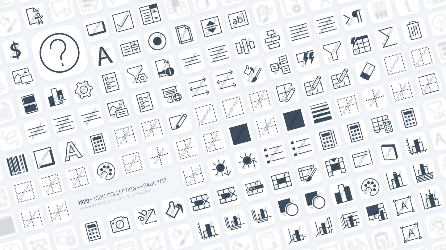 EXCEL 365 OFFICE ─ Stream Deck Icons ─ RGB Hotkeys