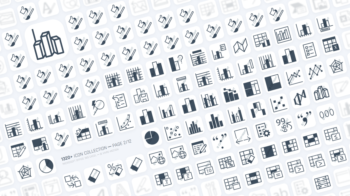 EXCEL 365 OFFICE ─ Stream Deck Icons ─ RGB Hotkeys