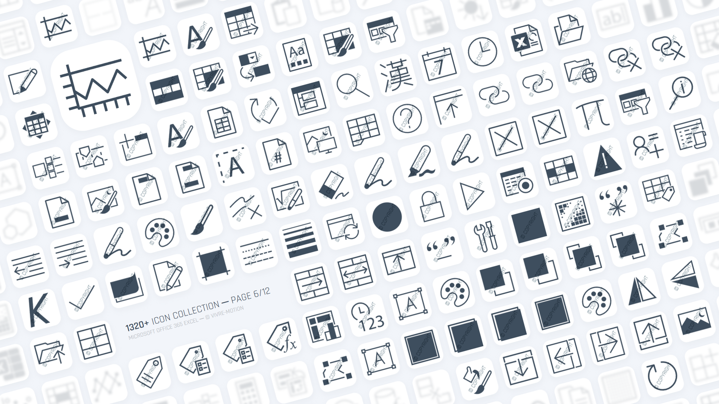 EXCEL 365 OFFICE ─ Stream Deck Icons ─ RGB Hotkeys