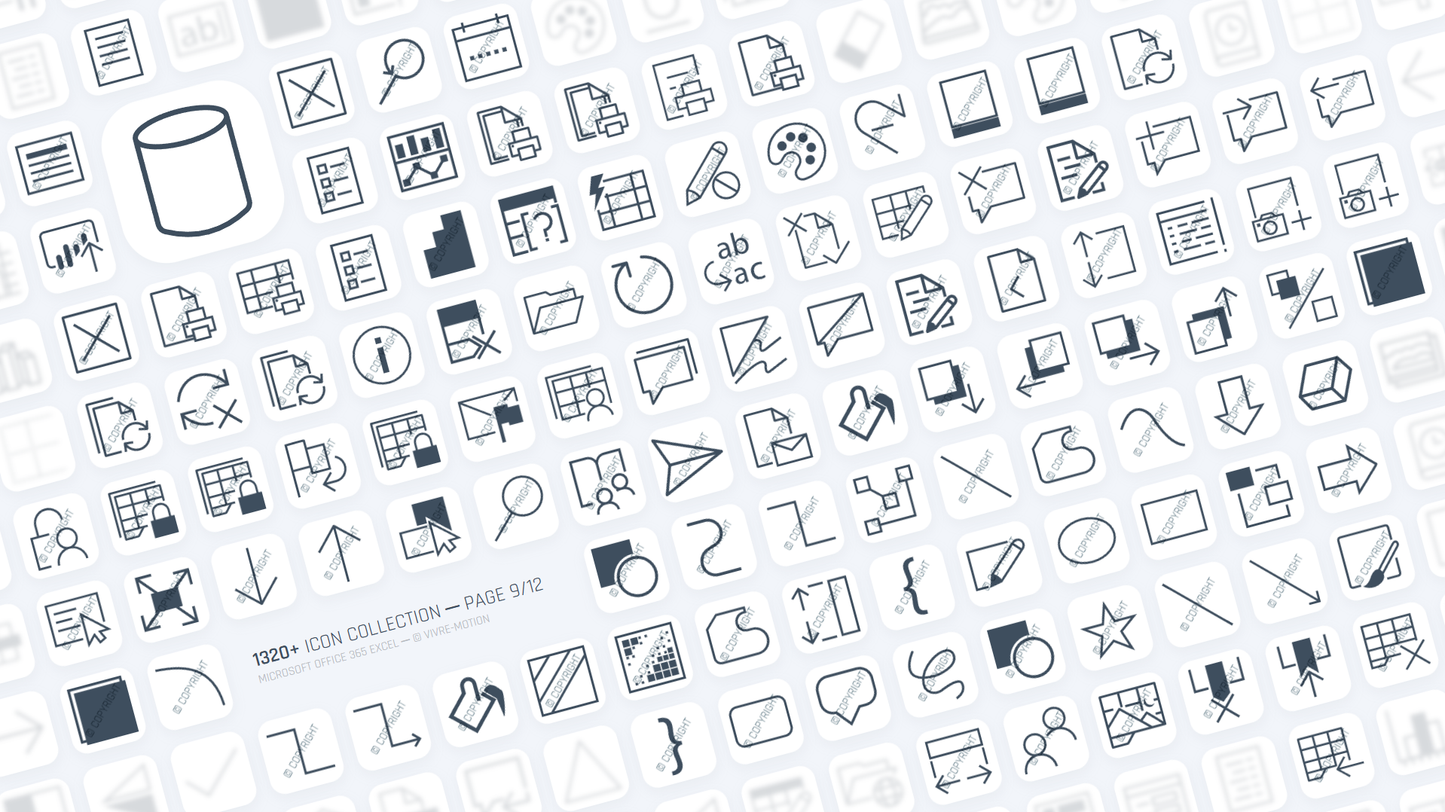 EXCEL 365 OFFICE ─ Stream Deck Icons ─ RGB Hotkeys