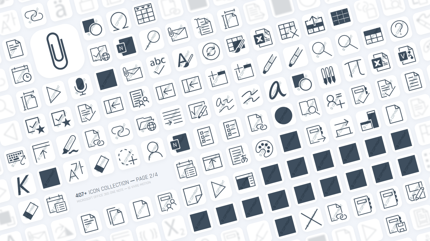 ONENOTE 365 OFFICE ─ Stream Deck Icons ─ RGB Hotkeys