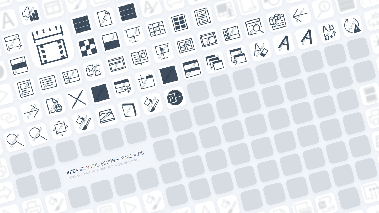 MICROSOFT POWER POINT 365 OFFICE ─ RGB HOTKEY STREAM DECK ICONS ─ VIVRE-MOTION