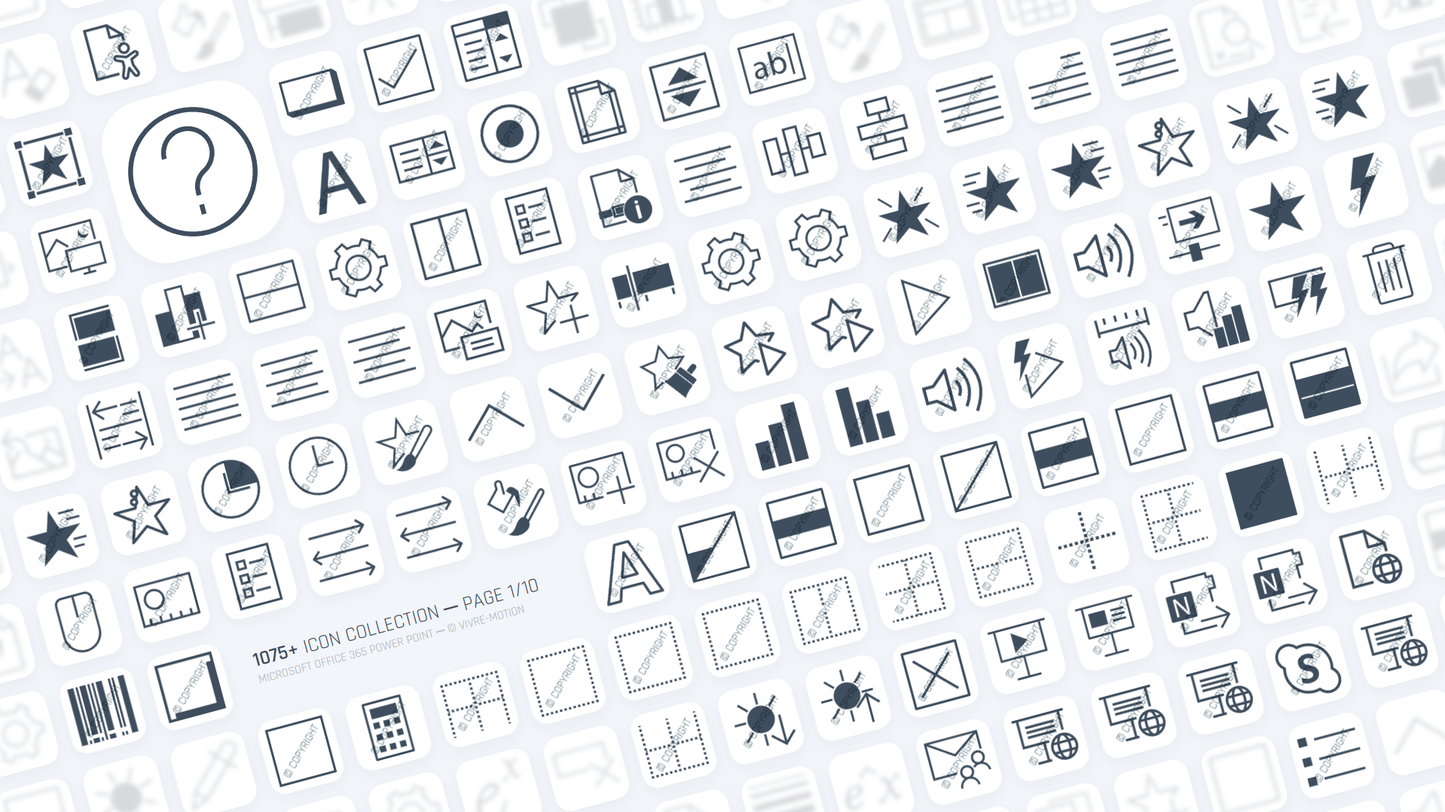 MICROSOFT POWER POINT 365 OFFICE ─ RGB HOTKEY STREAM DECK ICONS ─ VIVRE-MOTION