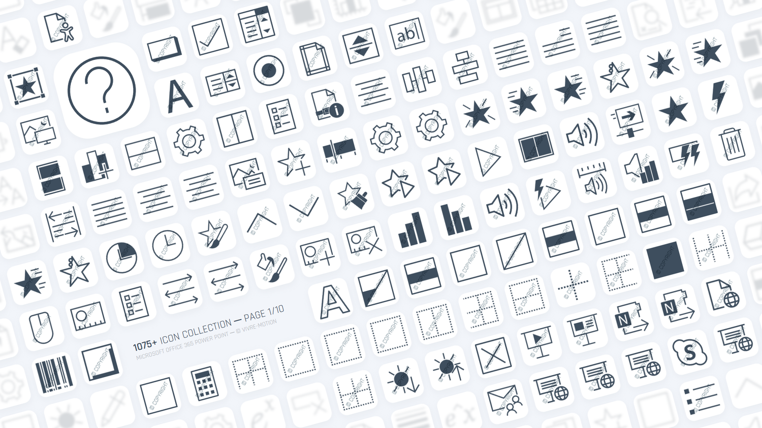 MICROSOFT POWER POINT 365 OFFICE ─ RGB HOTKEY STREAM DECK ICONS ─ VIVRE-MOTION