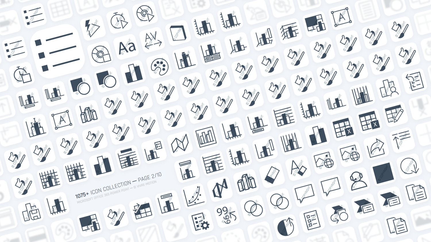 MICROSOFT POWER POINT 365 OFFICE ─ RGB HOTKEY STREAM DECK ICONS ─ VIVRE-MOTION