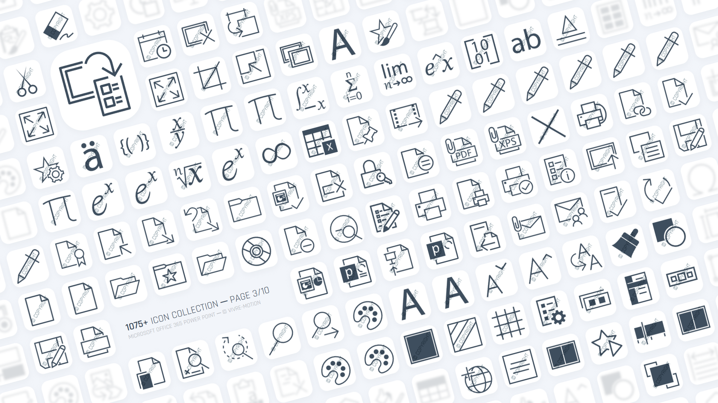 MICROSOFT POWER POINT 365 OFFICE ─ RGB HOTKEY STREAM DECK ICONS ─ VIVRE-MOTION