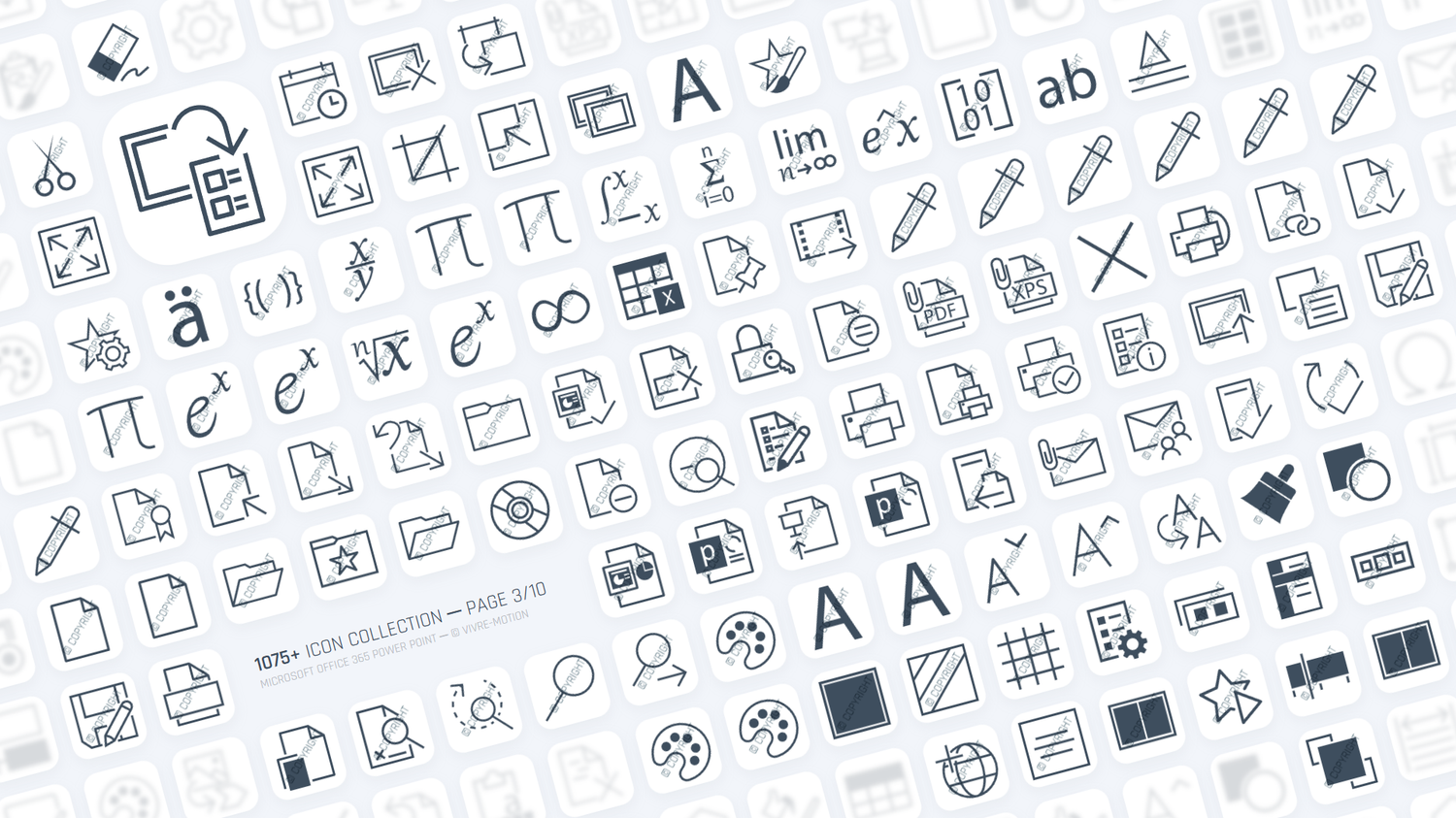 MICROSOFT POWER POINT 365 OFFICE ─ RGB HOTKEY STREAM DECK ICONS ─ VIVRE-MOTION