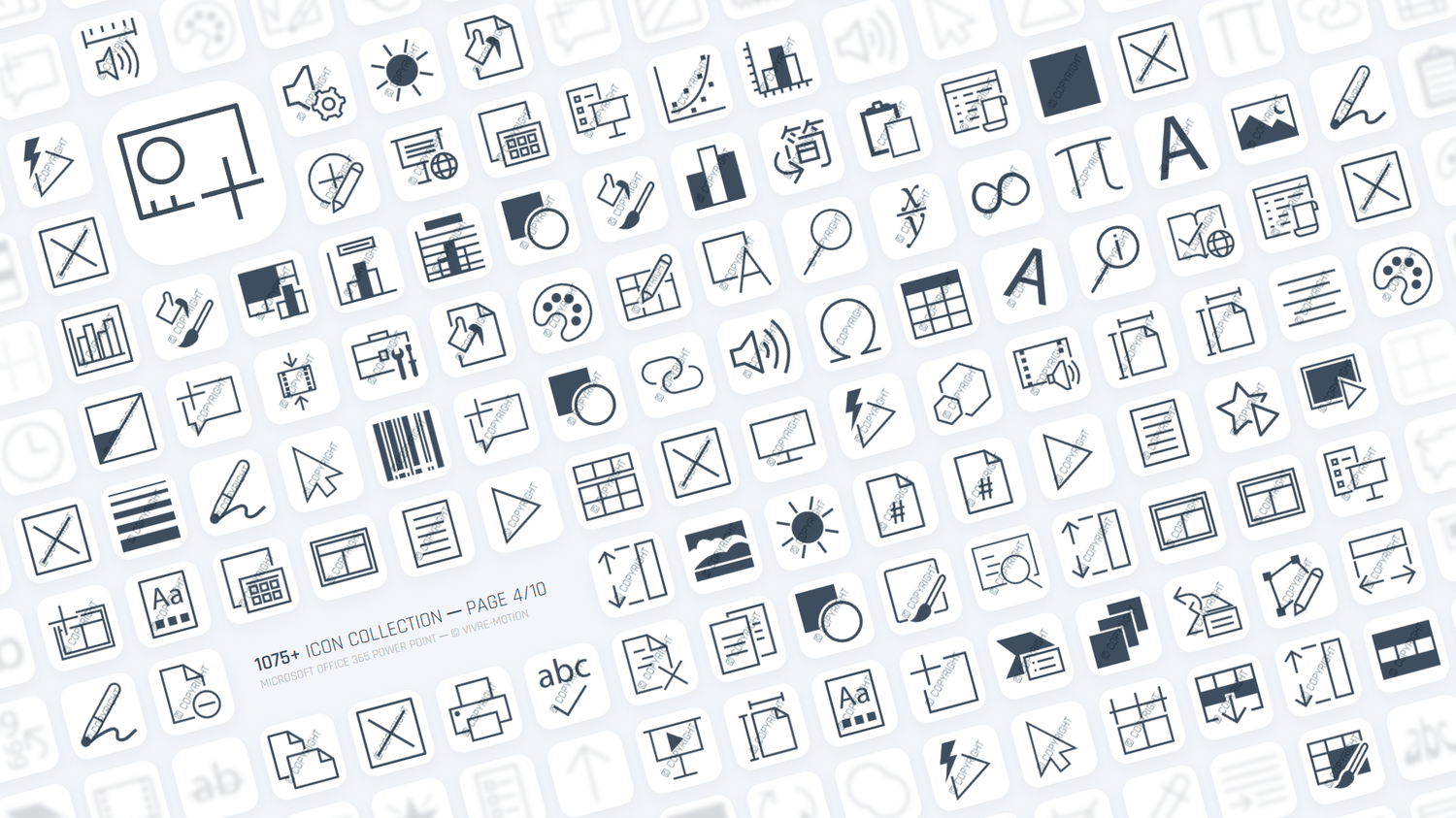 MICROSOFT POWER POINT 365 OFFICE ─ RGB HOTKEY STREAM DECK ICONS ─ VIVRE-MOTION