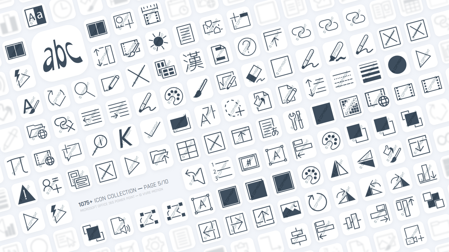 MICROSOFT POWER POINT 365 OFFICE ─ RGB HOTKEY STREAM DECK ICONS ─ VIVRE-MOTION