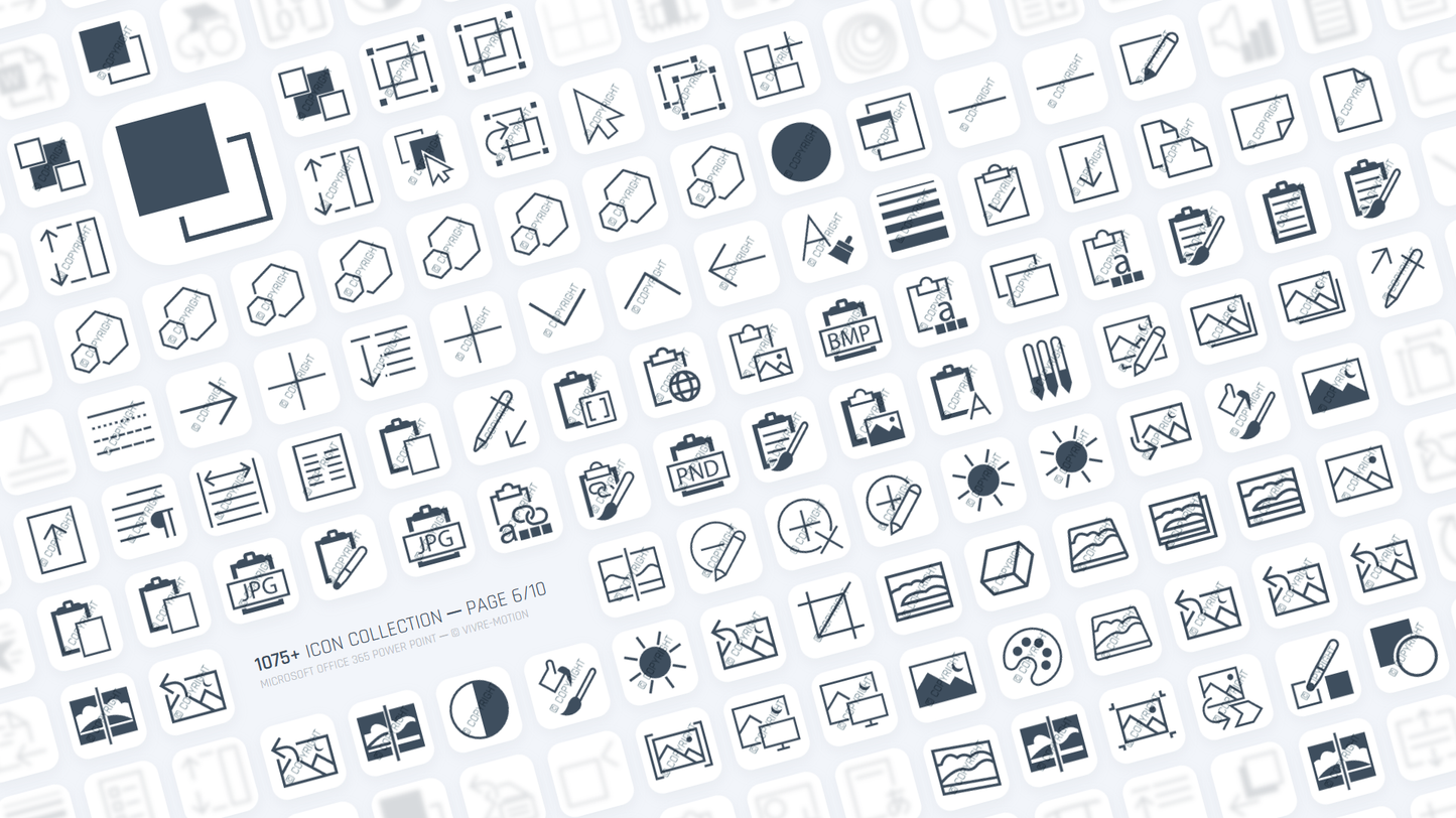 MICROSOFT POWER POINT 365 OFFICE ─ RGB HOTKEY STREAM DECK ICONS ─ VIVRE-MOTION