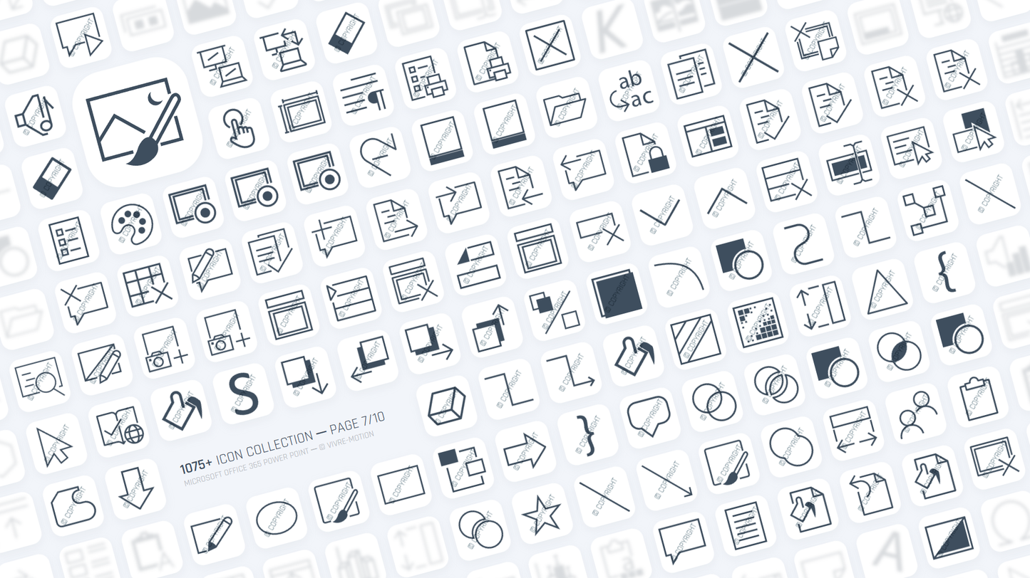 MICROSOFT POWER POINT 365 OFFICE ─ RGB HOTKEY STREAM DECK ICONS ─ VIVRE-MOTION